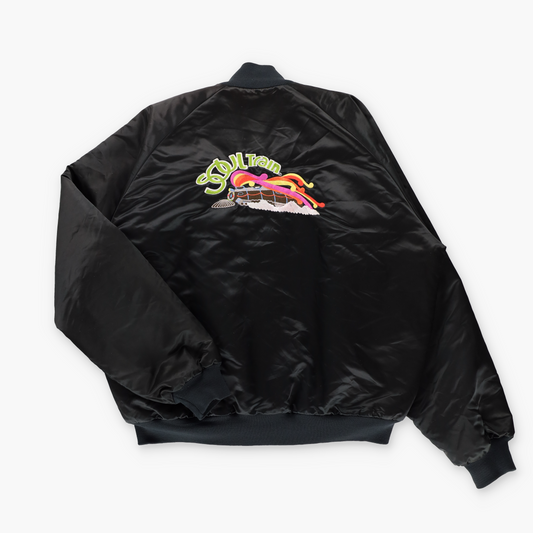 Soul Train x Sprite USA Made CHALK LINE Embroidered Black Bomber Jacket (L-XL)
