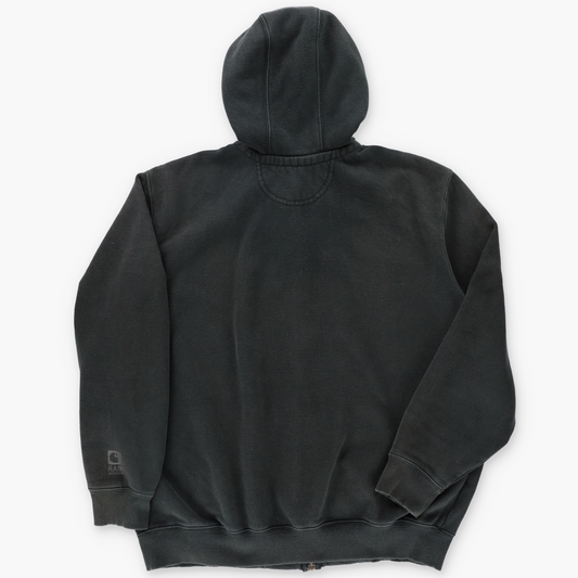 CARHARTT 'Rain Defender' Original Fit Black Zip Up Hoodie Sweatshirt (XL)