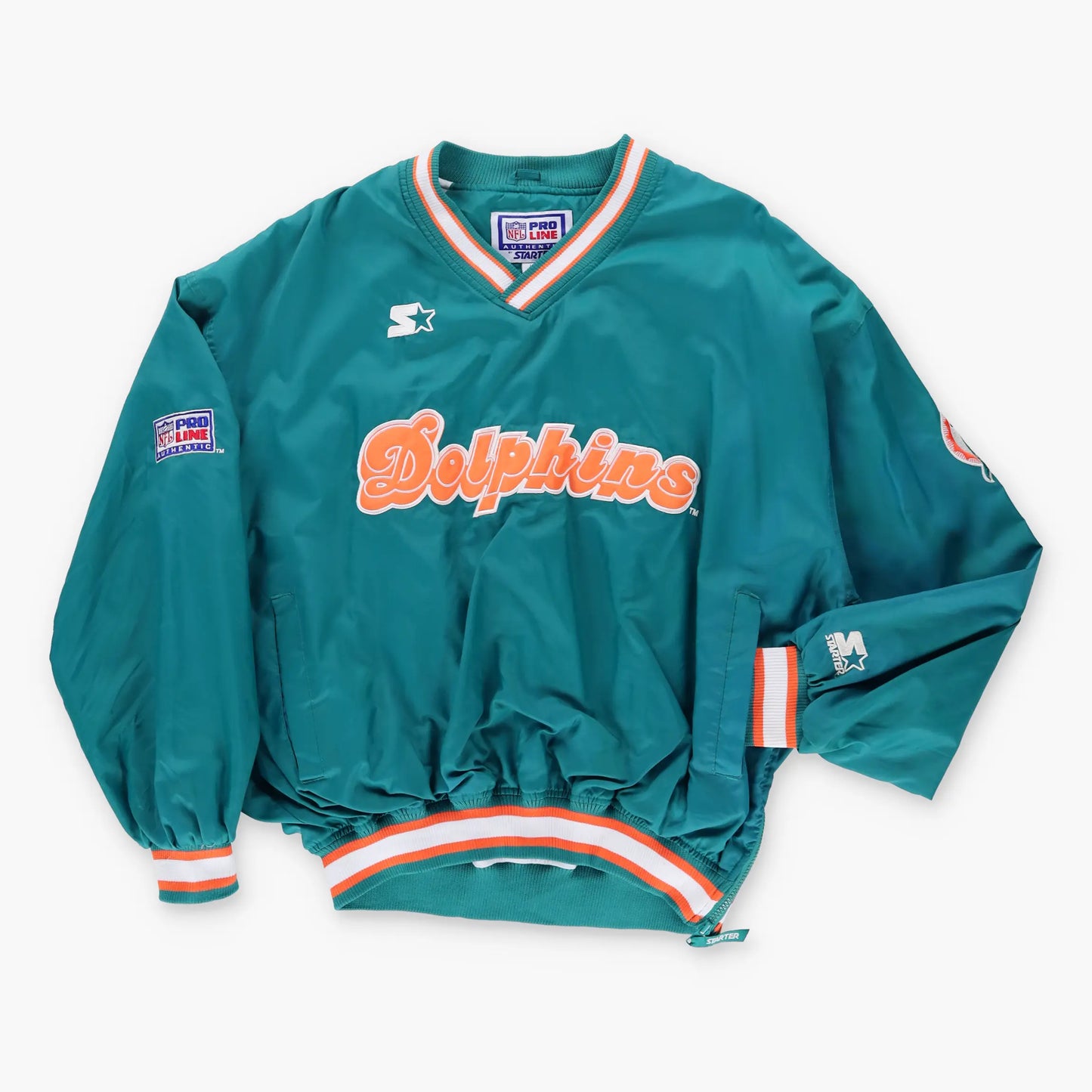 Vintage STARTER Miami Dolphins NFL Korea Made Football Pullover (XL)