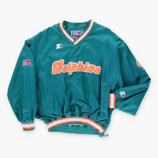 Vintage STARTER Miami Dolphins NFL Korea Made Football Pullover (XL)