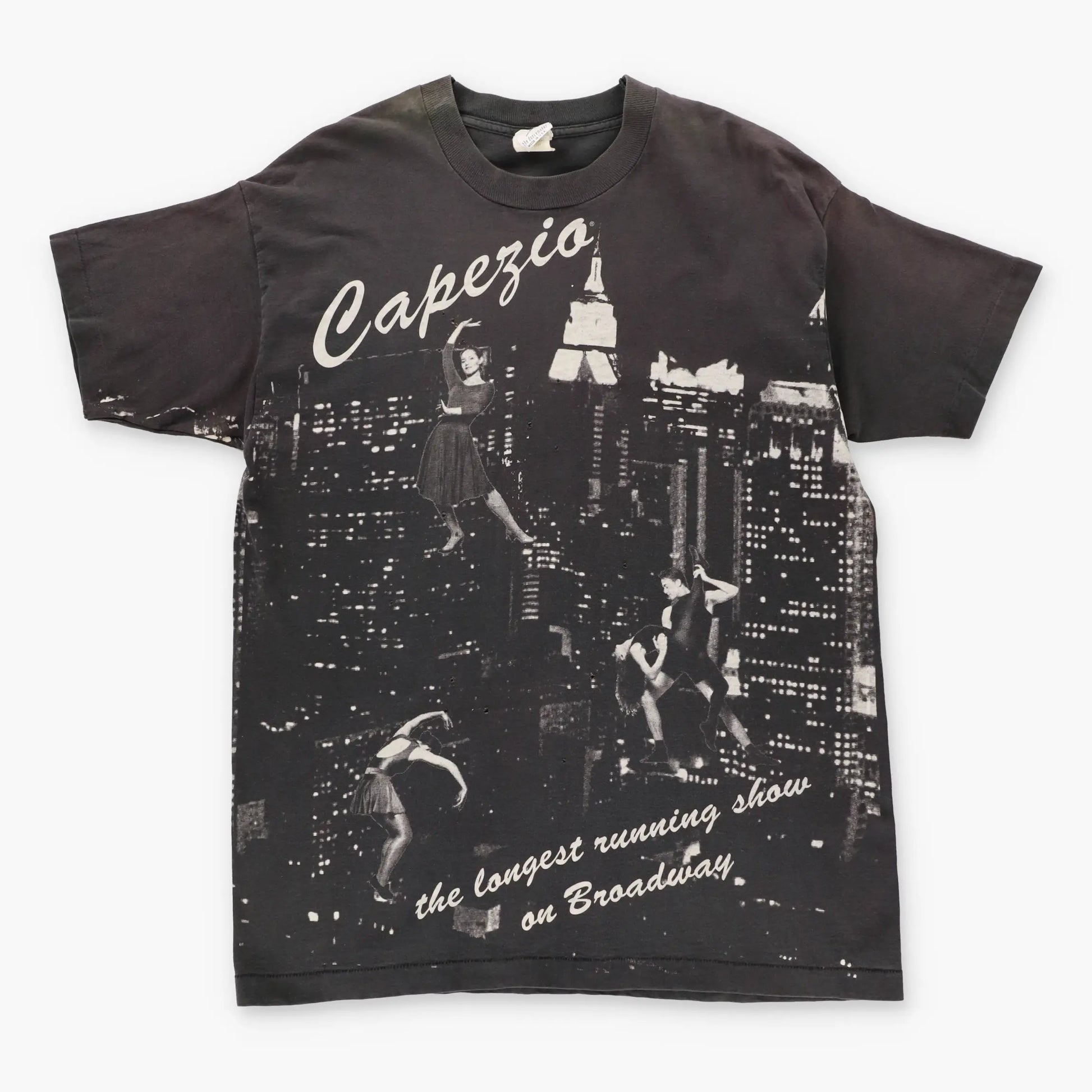 Capezio Dancing Broadway Theatre Sepia All Over Graphic Tee (XL) - Vintage Sole Melbourne