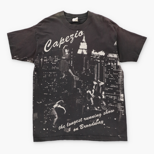 Capezio Dancing Broadway Theatre Sepia All Over Graphic Tee (XL) - Vintage Sole Melbourne