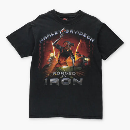 HARLEY DAVIDSON 'Forged In Iron' Jester Texas Wagon USA Made Tee (S-M) - Vintage Sole Melbourne