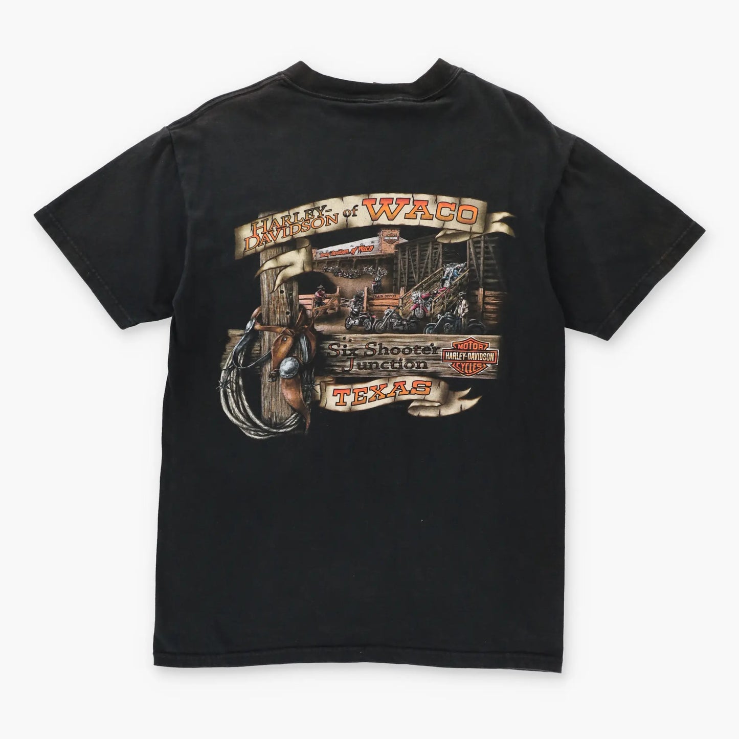 HARLEY DAVIDSON 'Forged In Iron' Jester Texas Wagon USA Made Tee (S-M) - Vintage Sole Melbourne