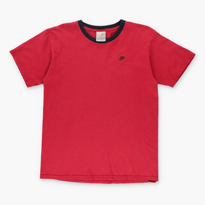 NIKE Vintage Ringer Embroidered Swoosh Logo Red & Black T-Shirt (S-M) - Vintage Sole Melbourne