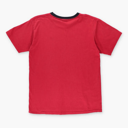 NIKE Vintage Ringer Embroidered Swoosh Logo Red & Black T-Shirt (S-M) - Vintage Sole Melbourne