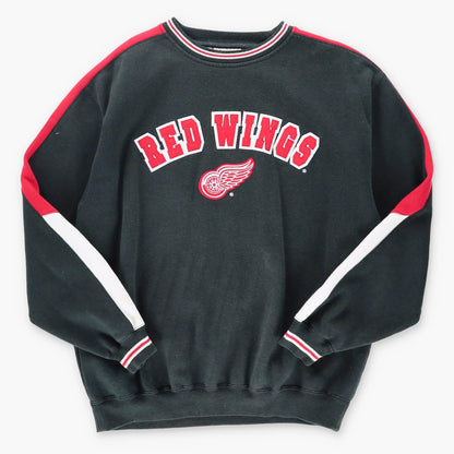 RED WINGS Detroit NHL Embroidered Logo LEE SPORT Ringer Sweatshirt (L) Vintage Sole Melbourne