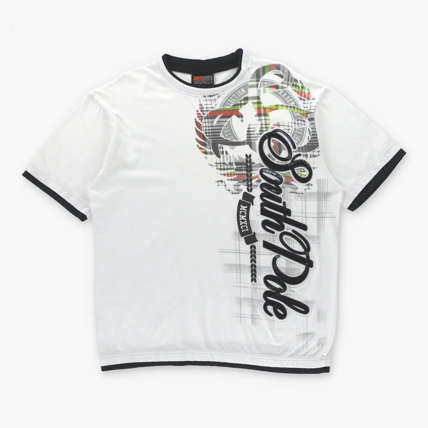 SOUTHPOLE x MCMXCI Felt & PVC Logo Patch Layer Design T-Shirt (L) ***COCO Vintage Sole Melbourne