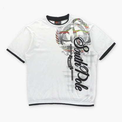 SOUTHPOLE x MCMXCI Felt & PVC Logo Patch Layer Design T-Shirt (L) ***COCO Vintage Sole Melbourne