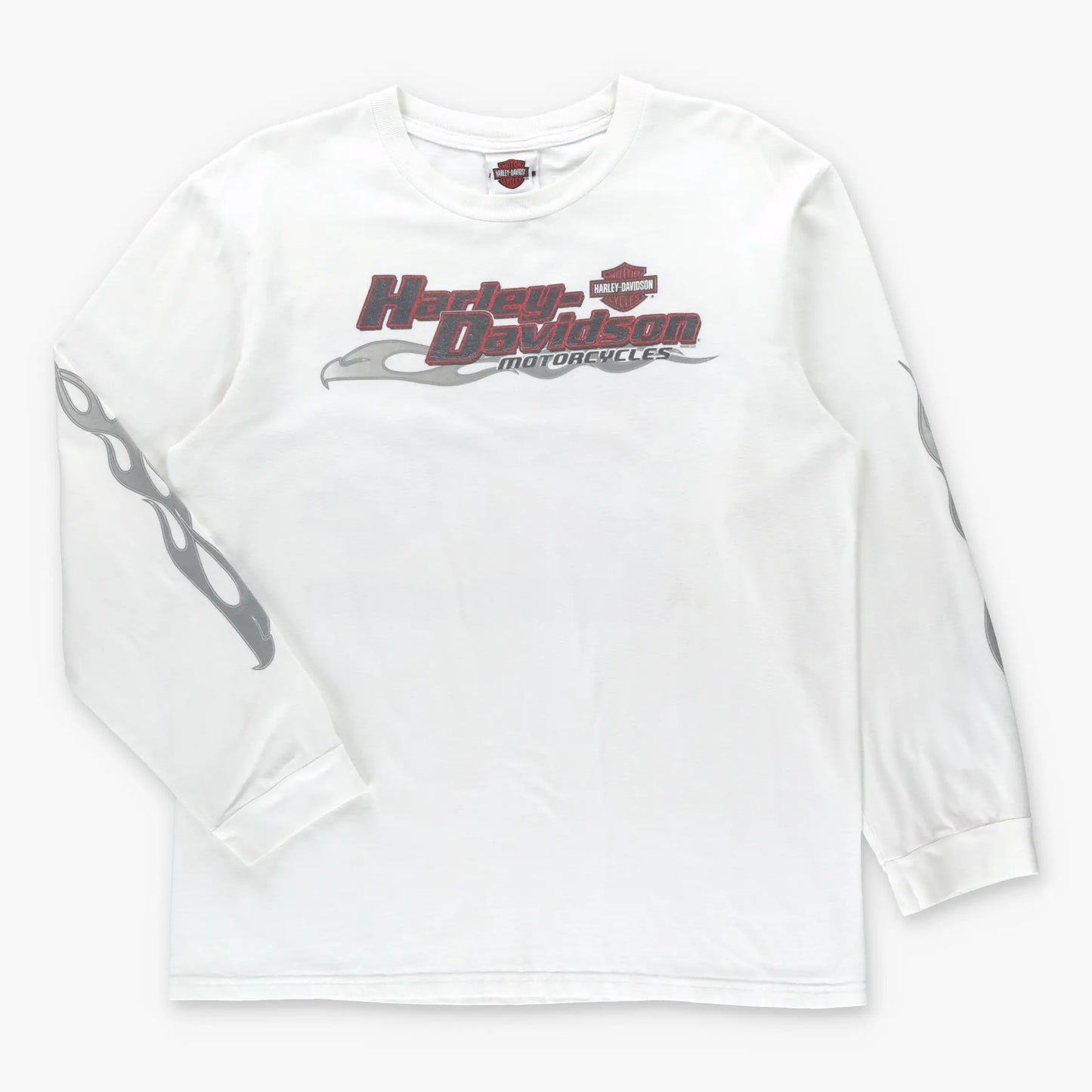 HARLEY DAVIDSON Washington DC Flame Graphic Long Sleeve T-Shirt (L) ***COCO Vintage Sole Melbourne
