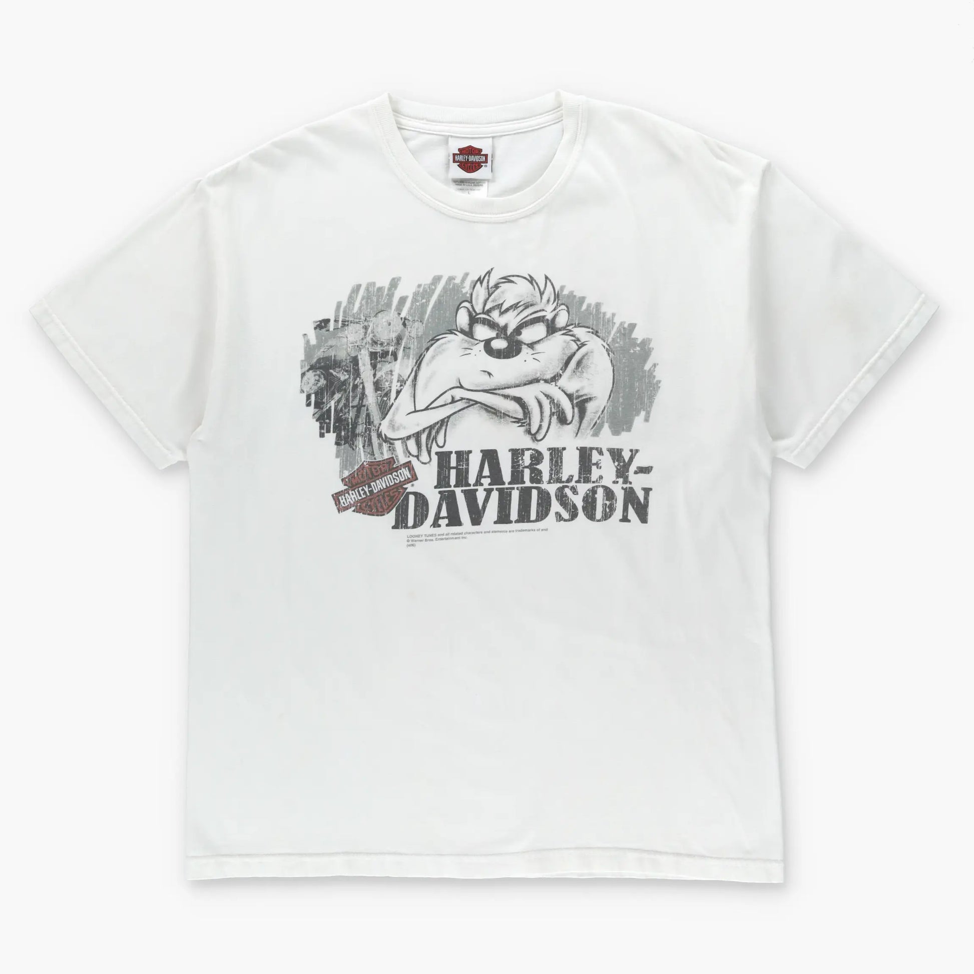 HARLEY DAVIDSON x LOONEY TUNES Taz & Grand Canyon Double Sided USA Made Tee (M-L) ***COCO Vintage Sole Melbourne