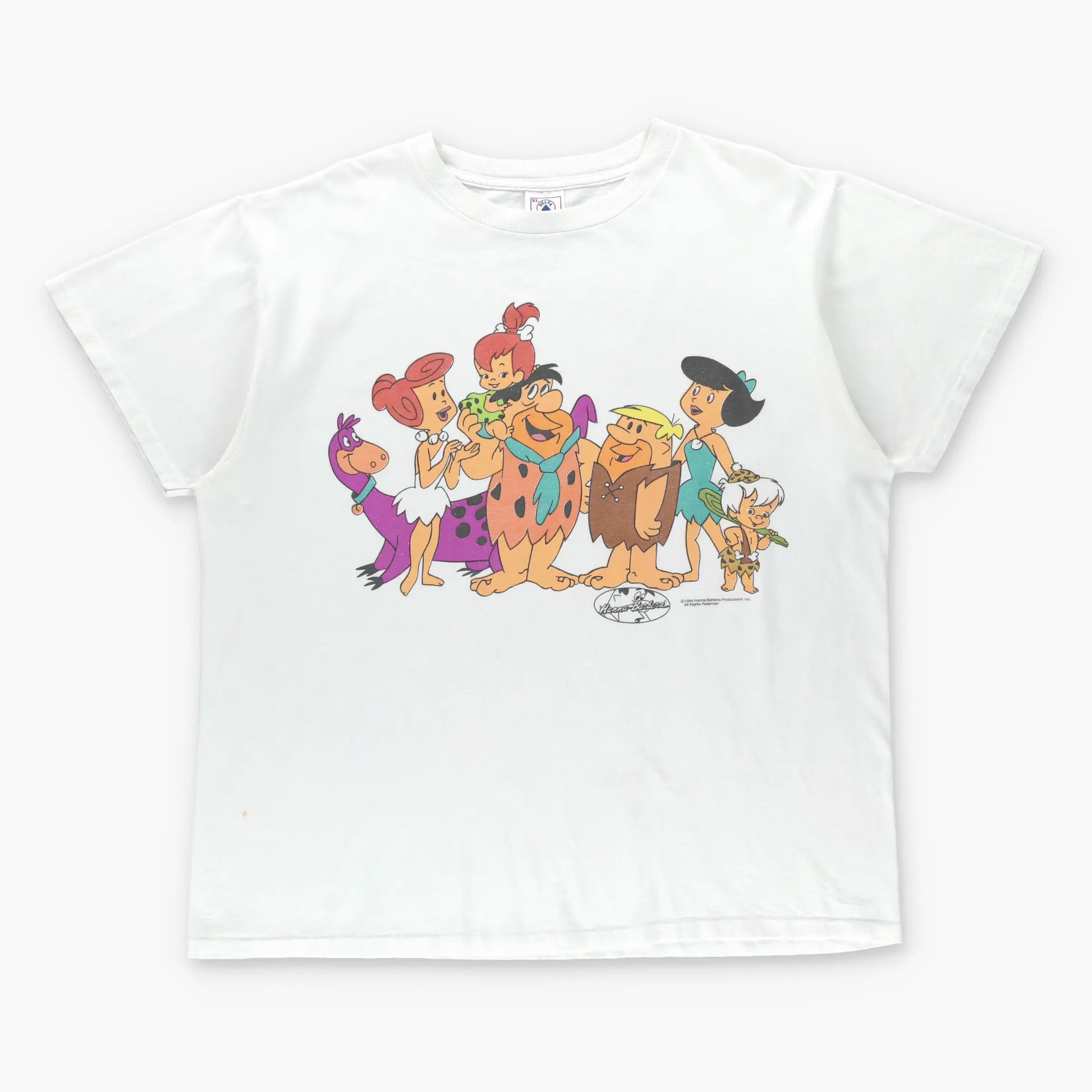 Vintage 1994 Flintstones Family White Single Stitch DELTA Tee USA Made (XL) ***COCO Vintage Sole Melbourne