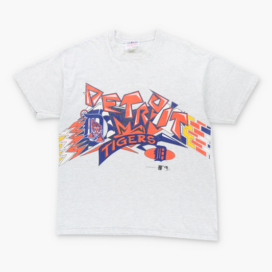 1994 Vintage Detroit TIGERS MLB Grey Single Stitch Baseball Front Back T-Shirt (XL) Vintage Sole Melbourne