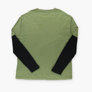ELITE MMA Green Skulls Layered-Look Long Sleeve Tee (XL-XXL)