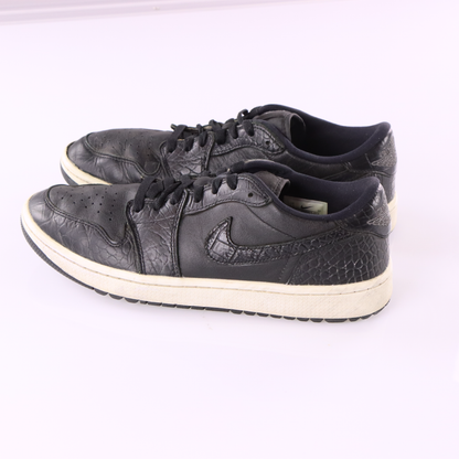 NIKE Air Jordan Golf Black Crocodile Low Sneakers (9.5)