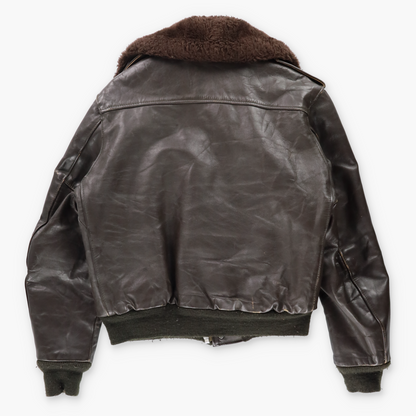 Vintage SCHOTT I.S.674.M.S Brown Leather Flight Jacket *Aubs Vintage Sole Melbourne