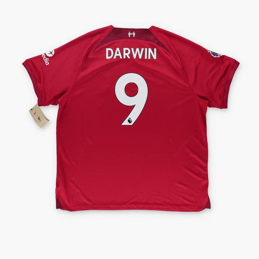 NIKE Liverpool 'Darwin' Embroidered Swoosh New With Tags Red & White Jersey (XXL)