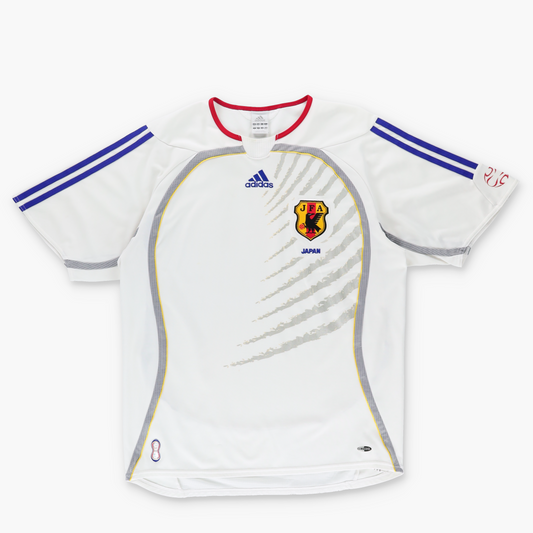 ADIDAS Japan 2006 Embroidered Logo Away White Soccer Jersey (M)