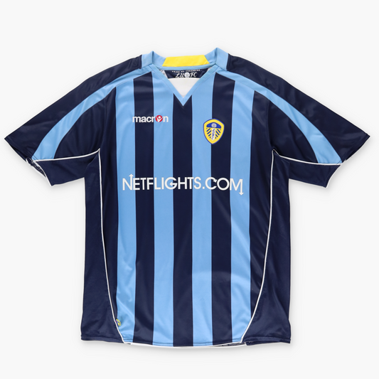 MACRON Leeds United 2008/2009 Embroidered Blue Soccer Jersey (XL-XXL)