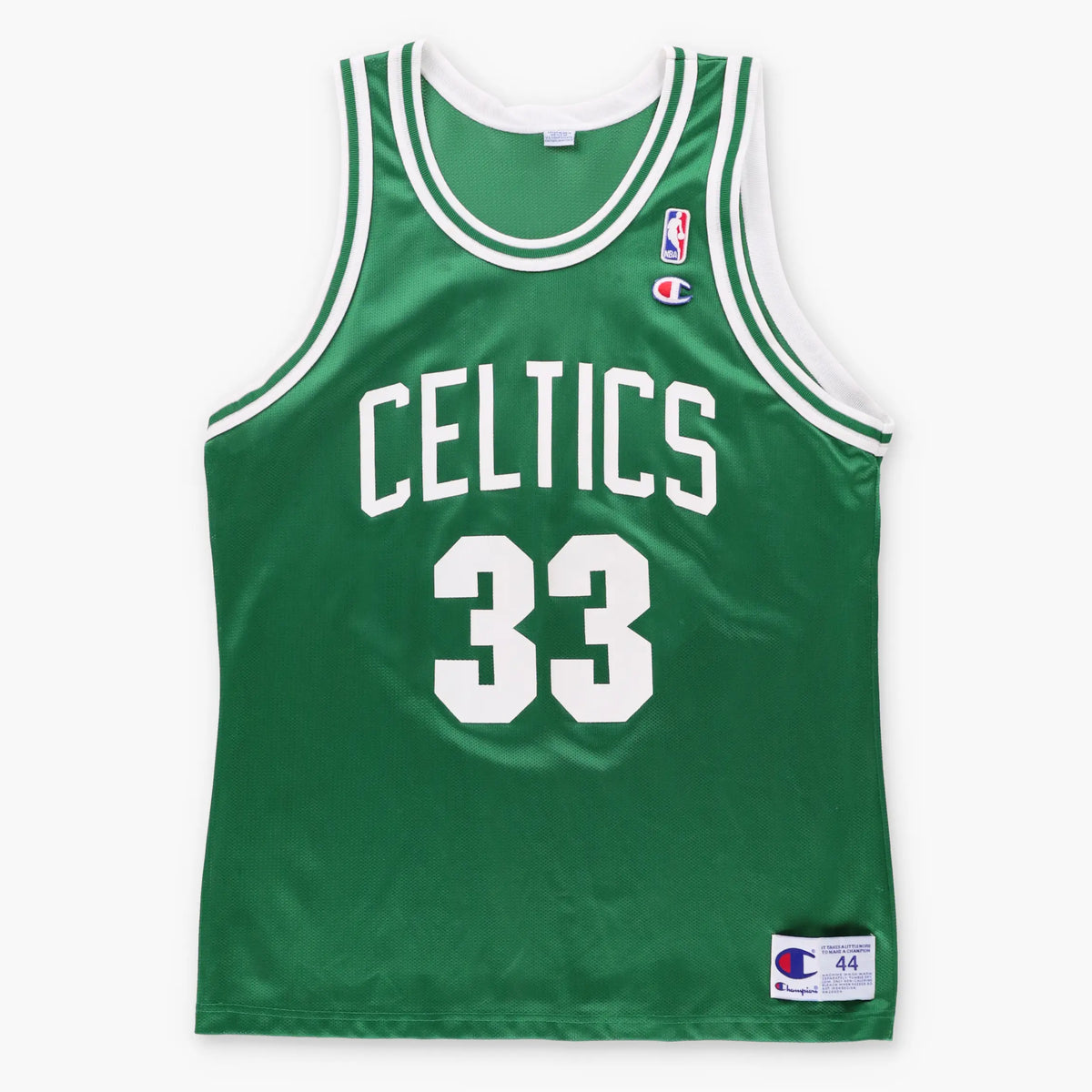 Vintage BOSTON CELTICS Larry Bird #33 CHAMPION NBA Basketball Singlet Jersey (XXL)
