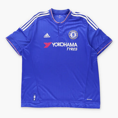 Vintage ADIDAS Chelsea FC 2015/2016 Home Blue Snap Button Jersey (XXL)
