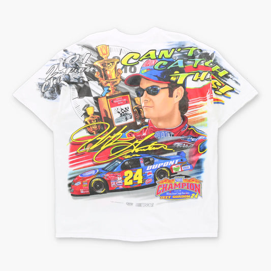 Vintage NASCAR Jeff Gordan "Can't Catch This!" 2001 Champion All Over Print Tee (XL)