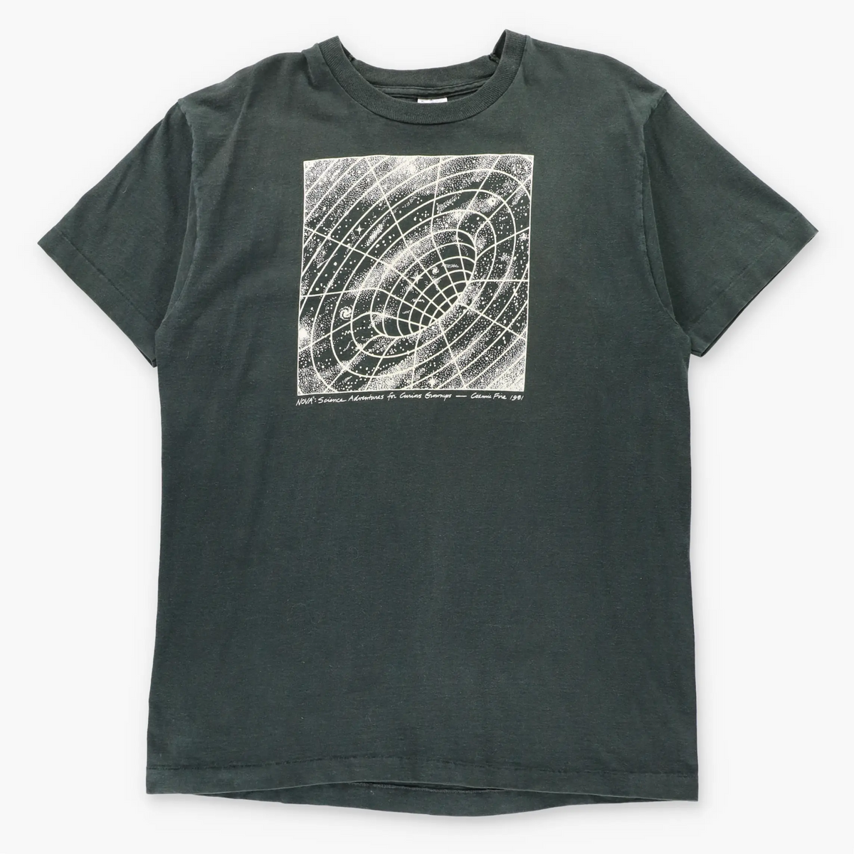 Vintage 1981 NASA Black Hole Graphic USA Made Single Stitch T-Shirt (XL TALL)