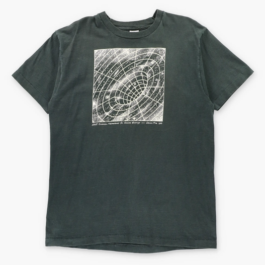 Vintage 1981 NASA Black Hole Graphic USA Made Single Stitch T-Shirt (XL TALL)