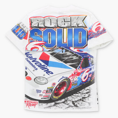 Vintage 1999 Mark Martin "Rock Solid" NASCAR All Over Print USA Made Tee (L)