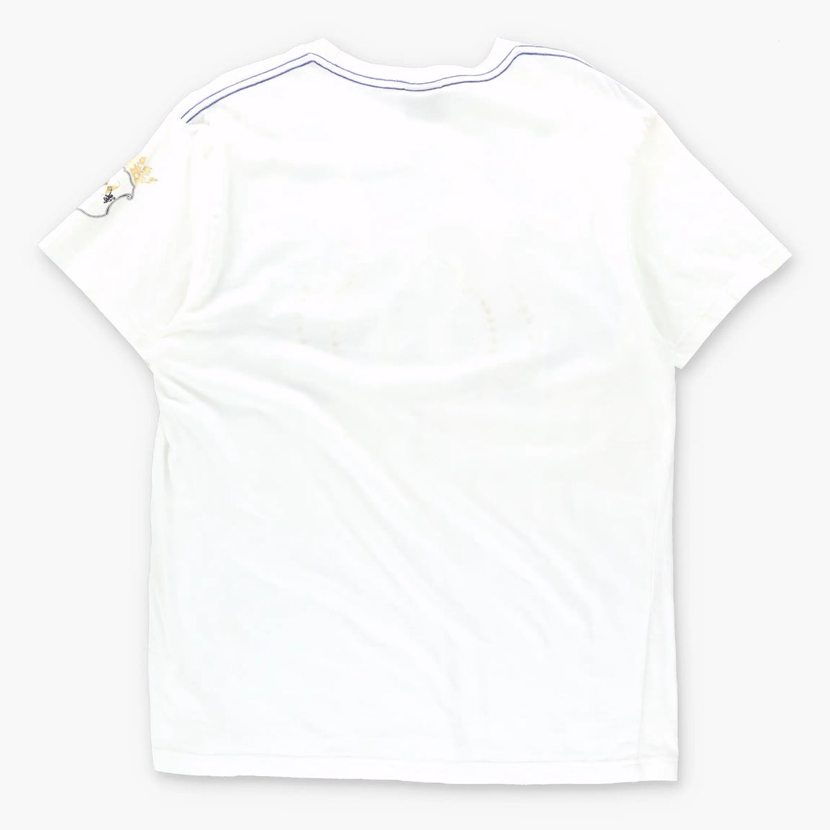 ENYCE Gold Foil Detail Spell Out Logo Studded White T-Shirt (XL)