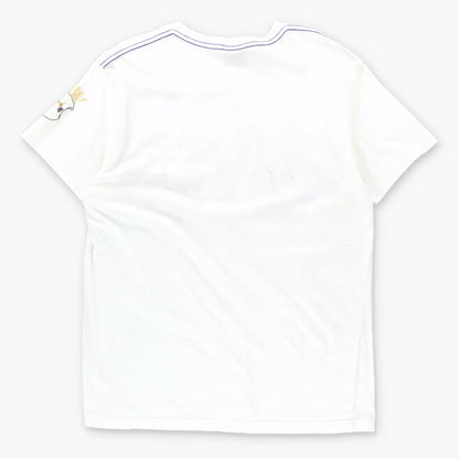 ENYCE Gold Foil Detail Spell Out Logo Studded White T-Shirt (XL)