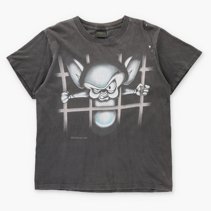 Vintage 1995 PINKY AND THE BRAIN Single Stitch USA Made T-Shirt (L)