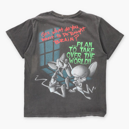 Vintage 1995 PINKY AND THE BRAIN Single Stitch USA Made T-Shirt (L)