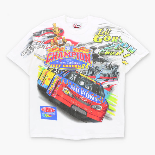 Vintage NASCAR Jeff Gordan "Can't Catch This!" 2001 Champion All Over Print Tee (XL)