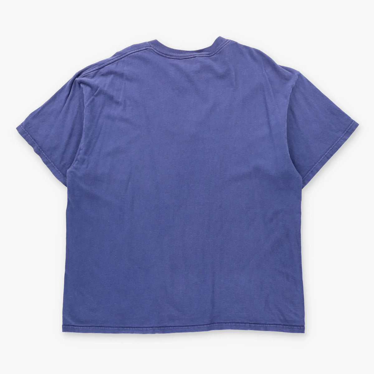 Vintage NIKE Embroidered Two-Tone Spell Out Logo & Centre Swoosh Blue T-Shirt USA Made (XL-XXL)