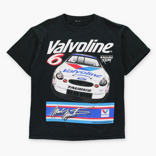 Vintage 90s NASCAR Mark Martin Valvoline Black T-Shirt (L-XL)