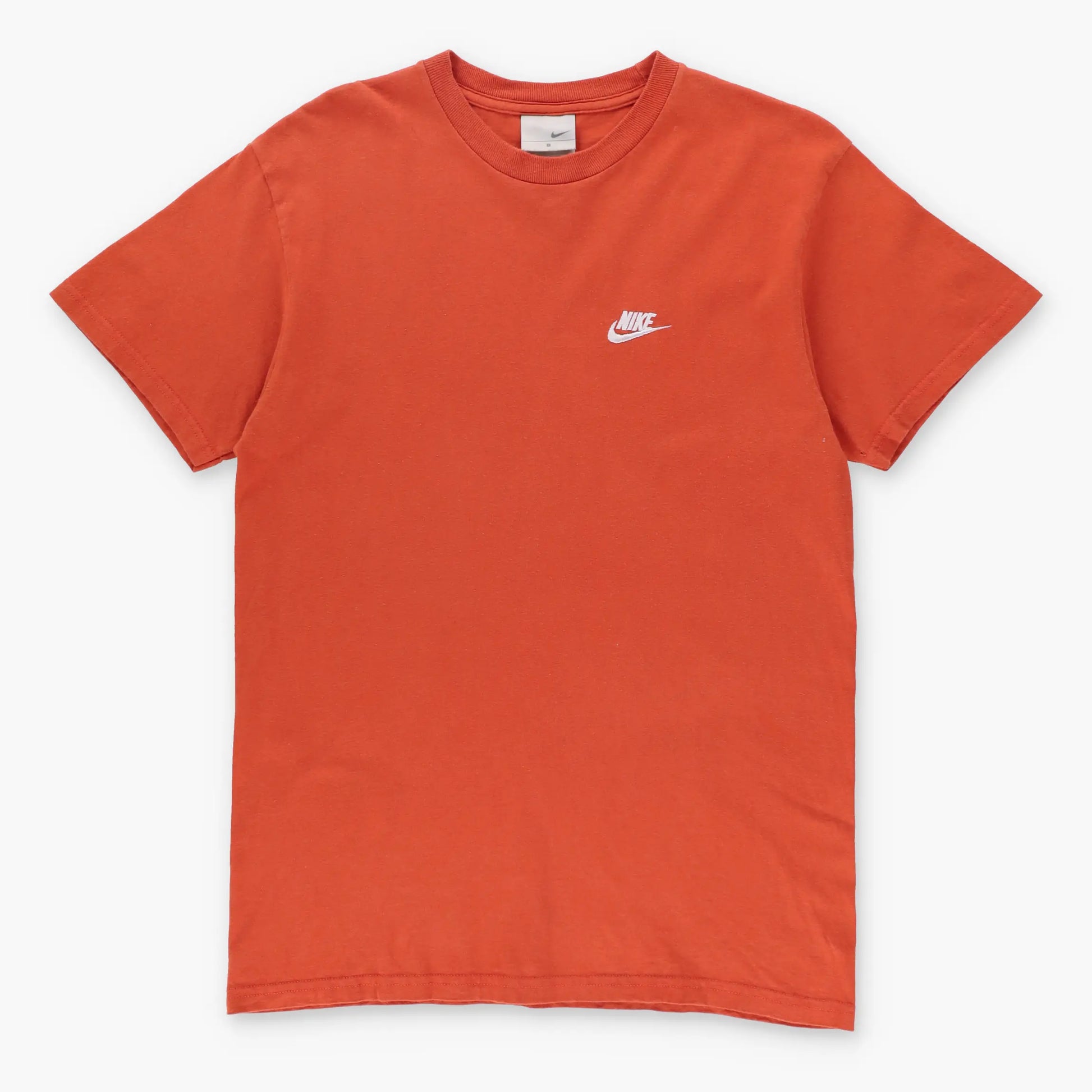 NIKE Embroidered Swoosh Logo Orange & White Crewneck T-Shirt (S) Vintage Sole Melbourne