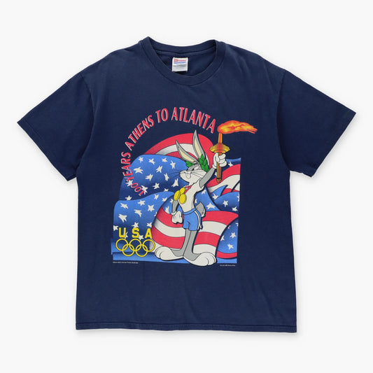 1995 LOONEY TUNES Bugs Bunny Olympics Team USA Single Stitch T-Shirt (L)