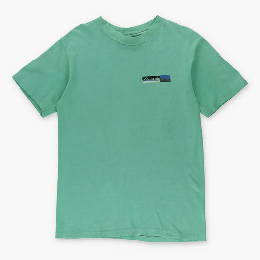 Vintage QUICKSILVER Block Logo USA Made Single Stitch Surf T-Shirt (S) - Vintage Sole Melbourne