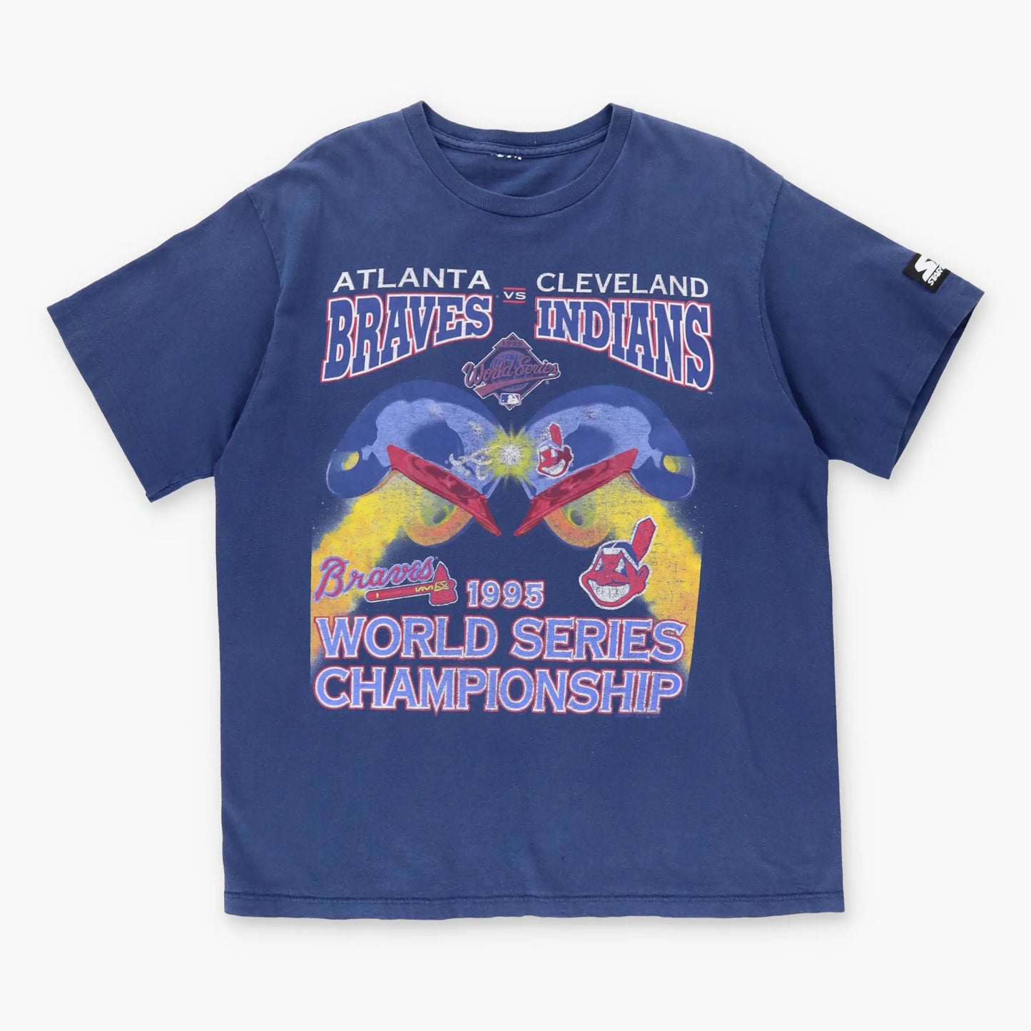 1995 STARTER Vintage World Series Indians vs Braves MLB Tee (L) Vintage Sole Melbourne