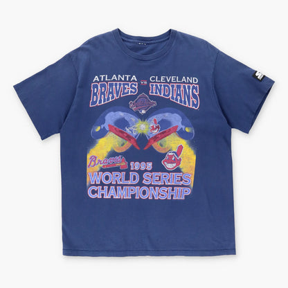 1995 STARTER Vintage World Series Indians vs Braves MLB Tee (L) Vintage Sole Melbourne