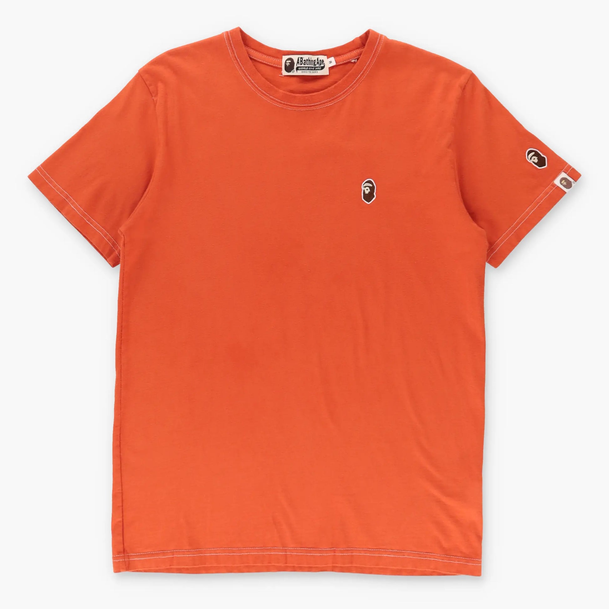 BAPE A Bathing Ape Embroidered Orange Tee (S) Vintage Sole Melbourne