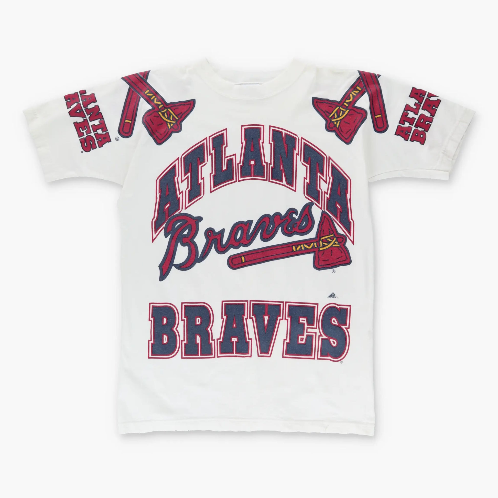 ATLANTA BRAVES 90s MLB  APEX ONE USA Made Baseball T-Shirt(L) Vintage Sole Melbourne