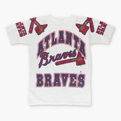 ATLANTA BRAVES 90s MLB  APEX ONE USA Made Baseball T-Shirt(L) Vintage Sole Melbourne