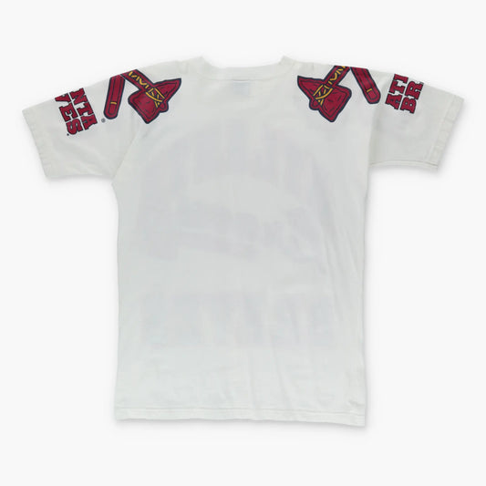 ATLANTA BRAVES 90s MLB  APEX ONE USA Made Baseball T-Shirt(L)