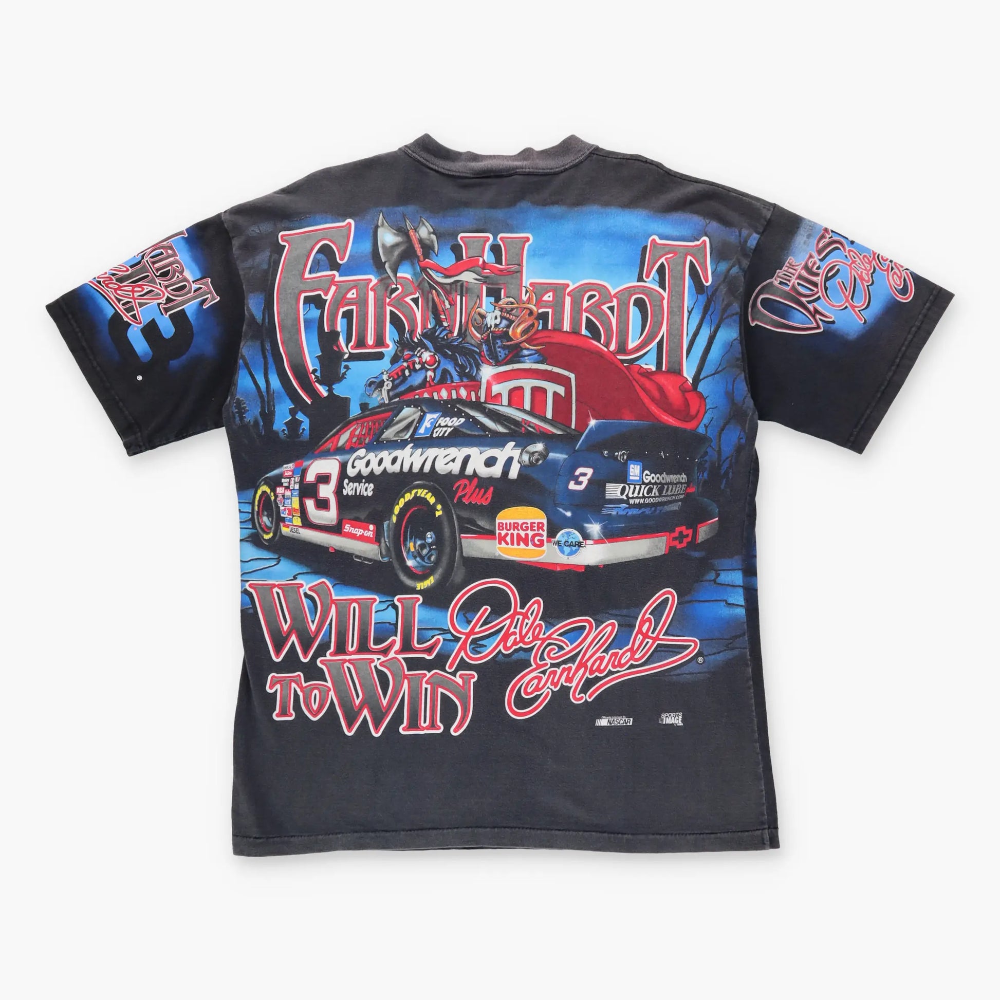 1998 NASCAR Dale Earnhardt "The Quest" All Over T-Shirt USA Made (L) Vintage Sole Melbourne