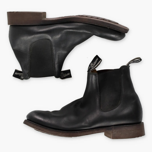 RM WILLIAMS 'Gardener' Black Rubber Sole Chelsea Boots (8.5)