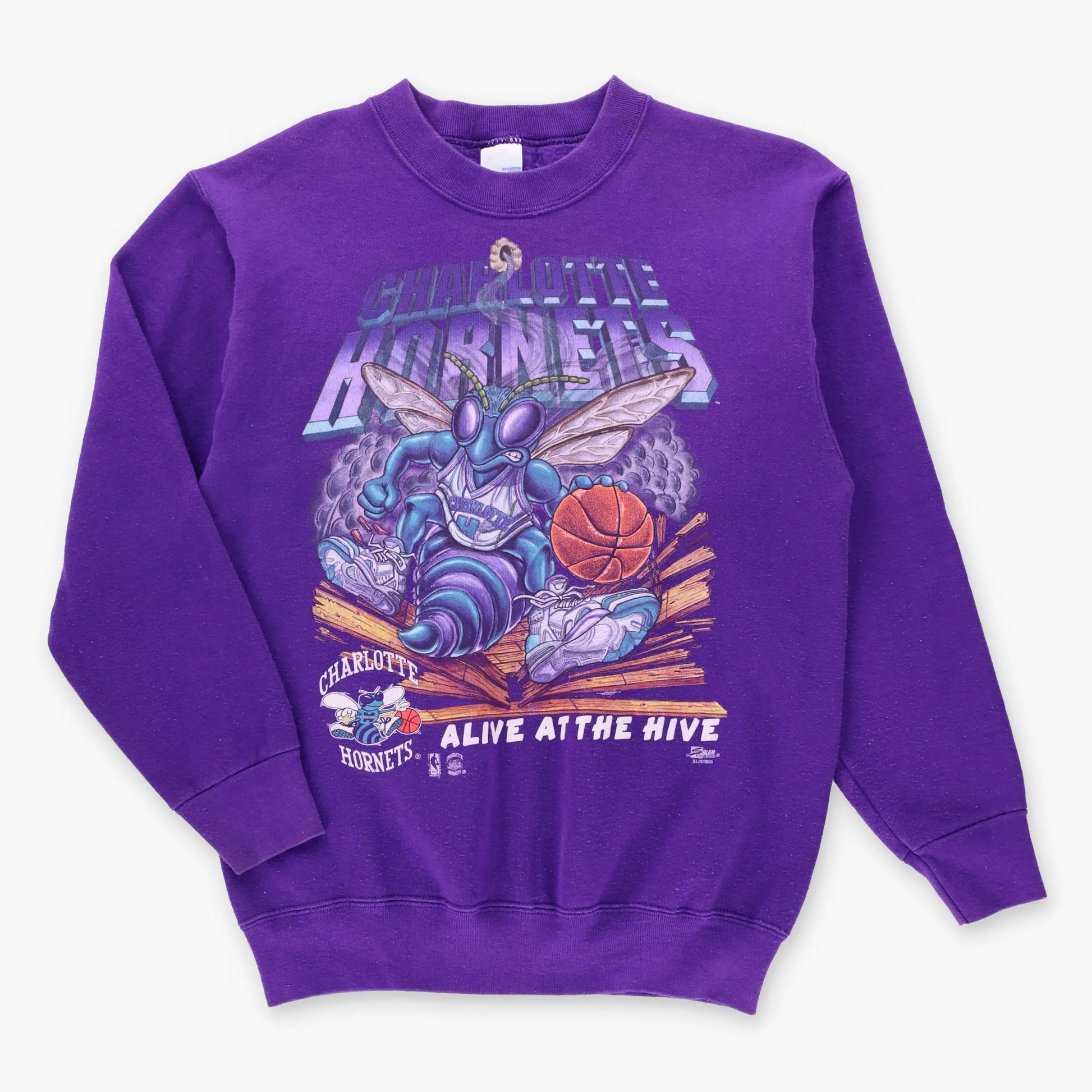 NBA Charlotte Hornets "Alive at the Hive" SALEM Sweatshirt USA Made (S) ***COCO Vintage Sole Melbourne