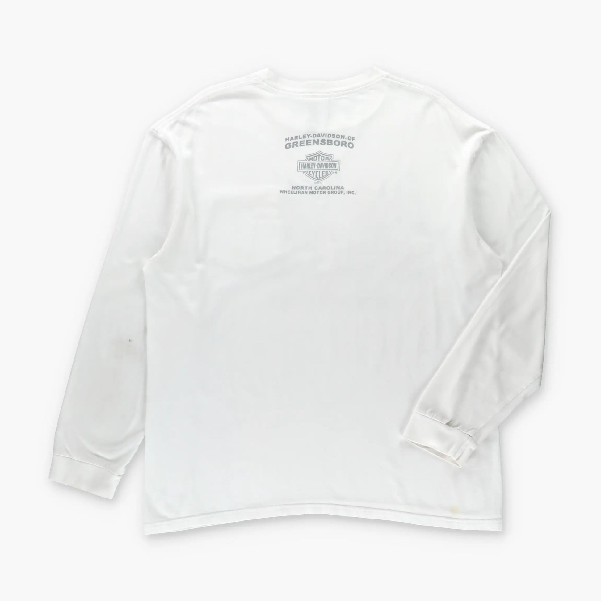 HARLEY DAVIDSON North Carolina "Timeless Tradition" White Long Sleeve Tee (XL) ***COCO Vintage Sole Melbourne