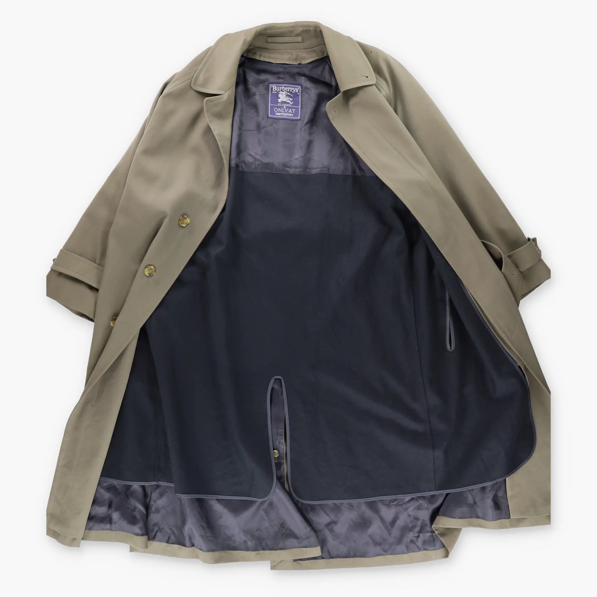 Vintage BURBERRY'S x BLOOMINGDALE'S Wool Lined Olive Green Trench Coat (Men's 40) Vintage Sole Melbourne